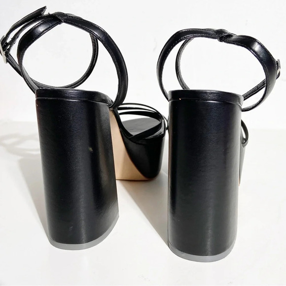 New BLACK SUEDE STUDIO Emani Strappy Platform Sandal in black size 40 - Picture 4 of 7